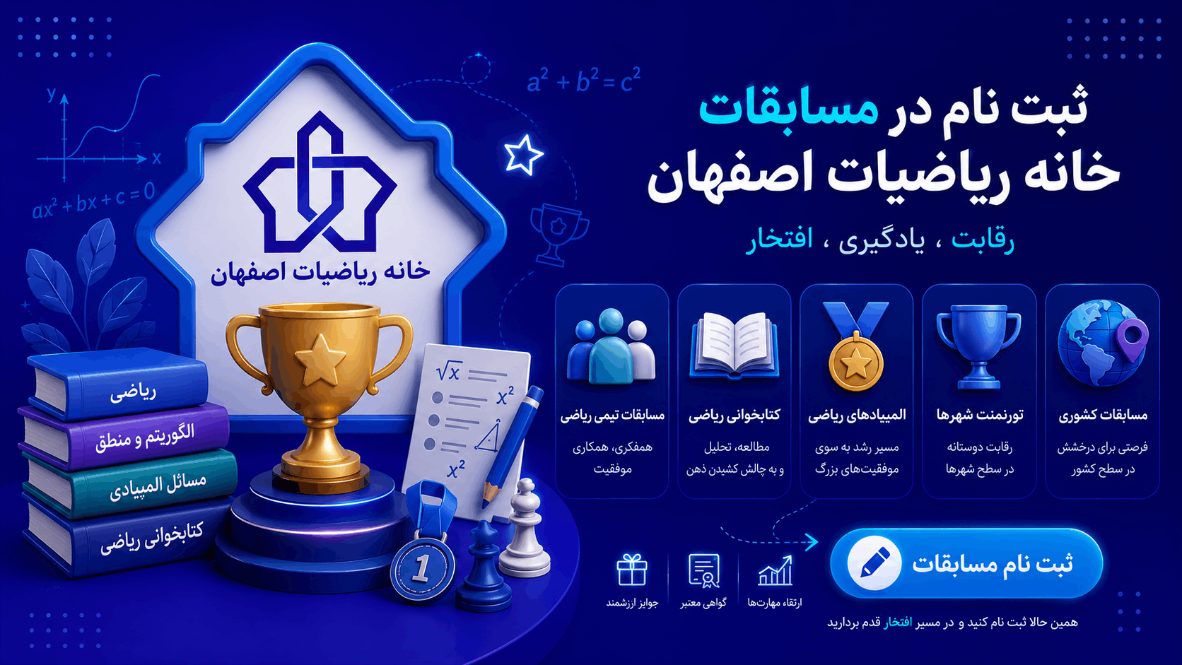 ثبت نام مسابقات خانه ریاضیات اصفهان